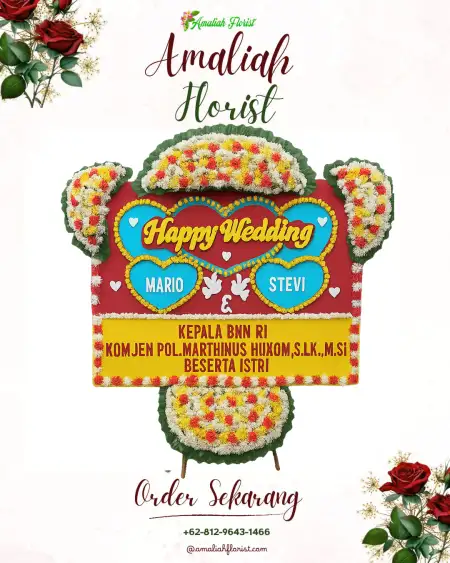 Papan Bunga Pernikahan Brubuh